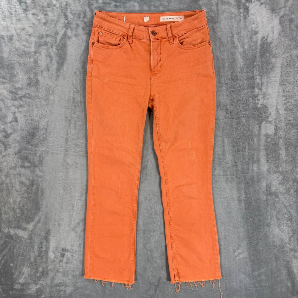 Pilcro and the Letterpress High Rise Bootcut Jeans Women's Size 26 Orange